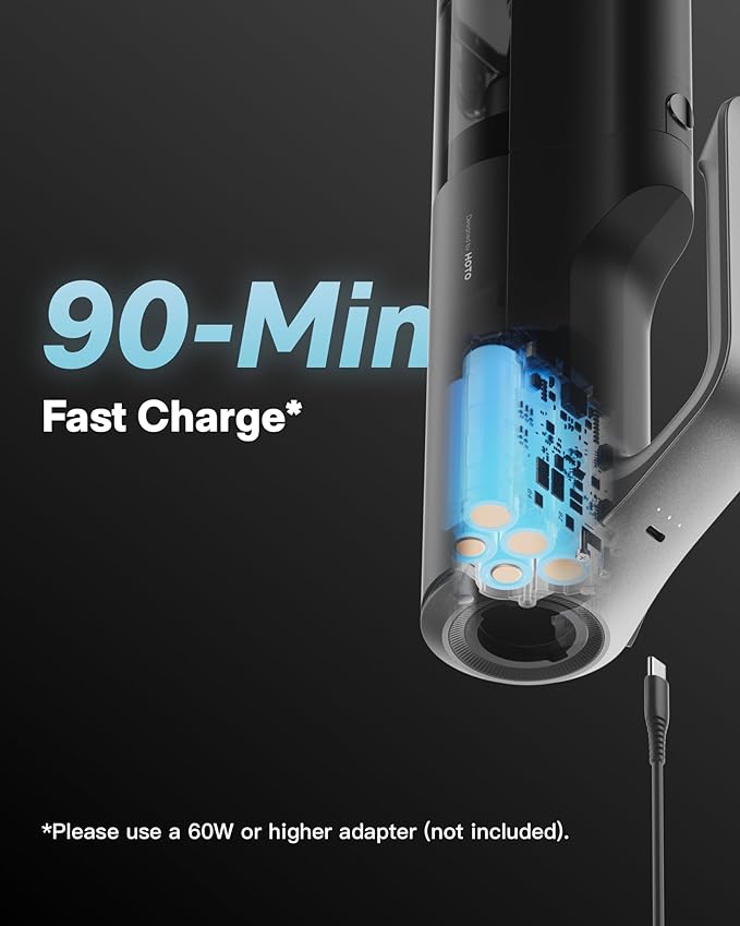 HOTO BlowVac™ Handheld Vacuum Cordless Car Vacuum Cleaner with 23000Pa High Power 3 Suction Modes Electric Compressed Air Duster Blower for Car Interior Desk Boat Home Outdoor