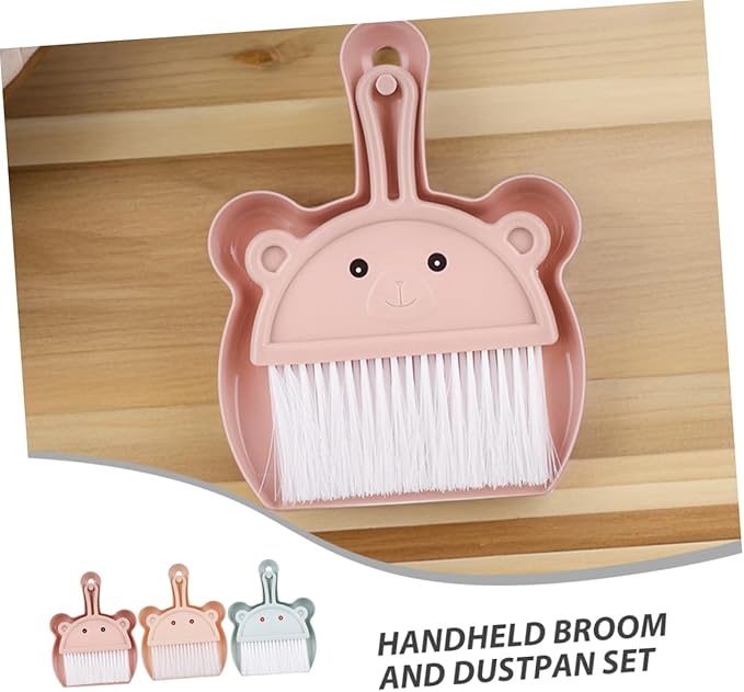 Didiseaon 6 Sets Mini Broom and Dustpan Set Portable Handheld Brush and Dustpan for Desk Bookshelf Kitchen Cleaning Lightweight and Compact Design for Small Spaces