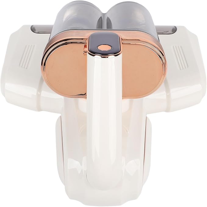 ANGGREK Bed Vacuum Cleaner 520ml Large Dustbin 13000pa Suction Vaccum for Dust Pet Hair (White Gold)
