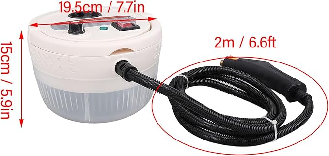 Asixxsix Steam Cleaner 1400ml 2500W 6 Levels Adjustable Multipurpose Handheld Steam Cleaner 5.5bar High Pressure High Temperature Steam Cleaner for Furnitures Exhaust Hoods Car