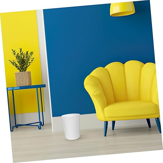 OUNONA 2pcs Small Trash Can Nordic Style Open Wastebasket Versatile Plastic Garbage Bin for Bedroom Office and Bathroom Combination