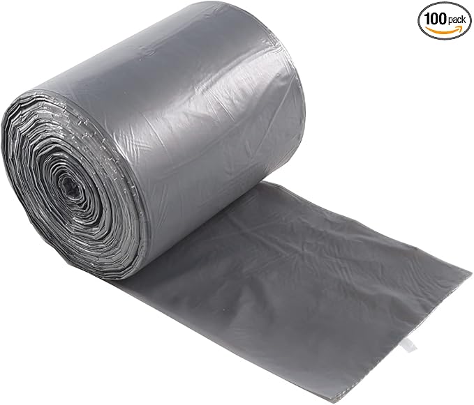 18 Gallon Large Kitchen Trash Bag Gray Garbage Bag 100 Counts