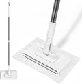 Snap-Grip Mini Mop with 39in Handle — INWEJIA Zero-Touch Gap Dust Cleaner &amp Locking Head Disposable Lazy Mop Wet and Dry for Kitchen Bathroom Toilet Corners Window Wall Cleaning