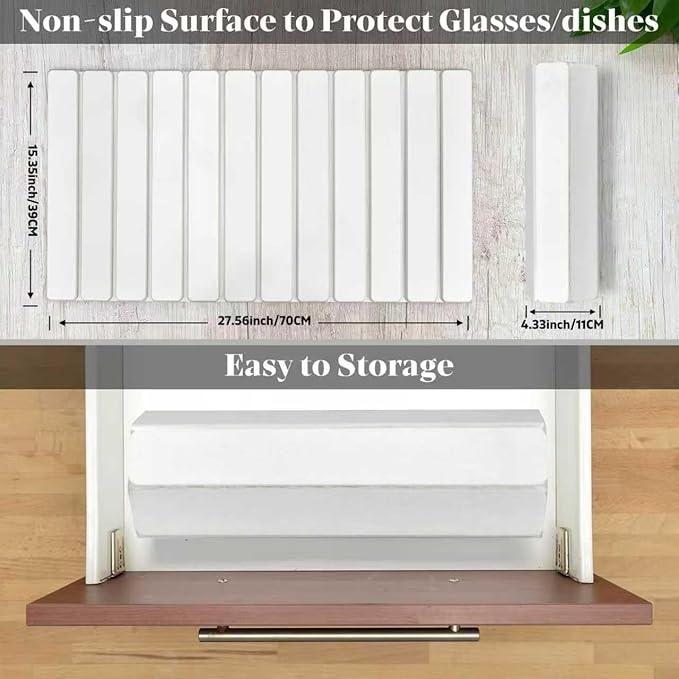 Extral Large Stone Dish Drying Mats for Kitchen Counter 28(L)×16(W) Quick Dry Dish Drying Mat Collapsible Eco-Friendly Absorbent Diatomaceous Earth Mat for Dishes Cups Match Any Countertop