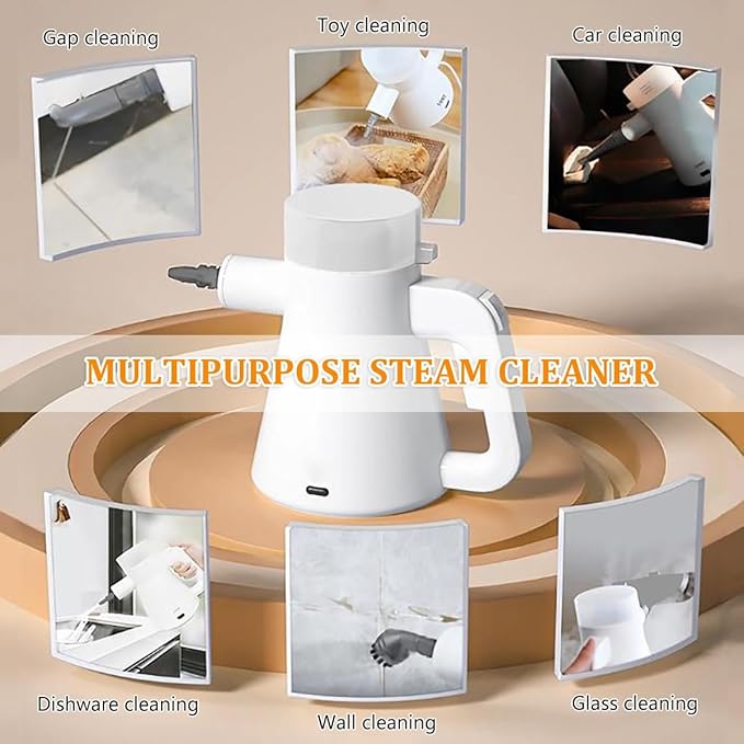 Steam Cleaner Natural Steam Cleaner Natural Multi-Surface Handheld Steam Cleaner 1000w Powerful 3.5 Bar High Temperature Pressurized Cleaner with Lock and 8 Accessories Kit for Car Home Bedroom