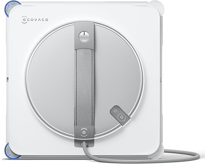 ECOVACS WINBOT W2S Window Cleaning Robot Intelligent Edge-to-Edge Cleaning with TruEdge Scrubbers 3 Water Nozzles 10-Level Safety System Win-SLAM 4.0 Route Planning Even Climbing System