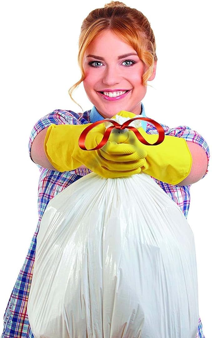 Aluf Plastics Tall Kitchen 13 Gallon Drawstring Trash Bags 0.9 MIL - (Bulk 200 Count) - 24 x 27 - Wholesale Commercial Garbage Bags