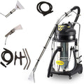 /40L/60L/15.85gal Commercial Carpet Cleaner Machine - 3in1 Wet Dry Upholstery Cleaner with Long Vacuum Head and Round Brush for Carpet Sofa Curtain