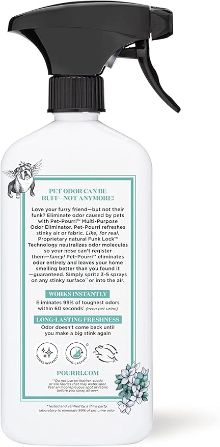 Pet-Pourri Pet Odor Air + Fabric Odor Freshener Spray Pawsitively Fresh 16 Fl Oz (Pack of 2)