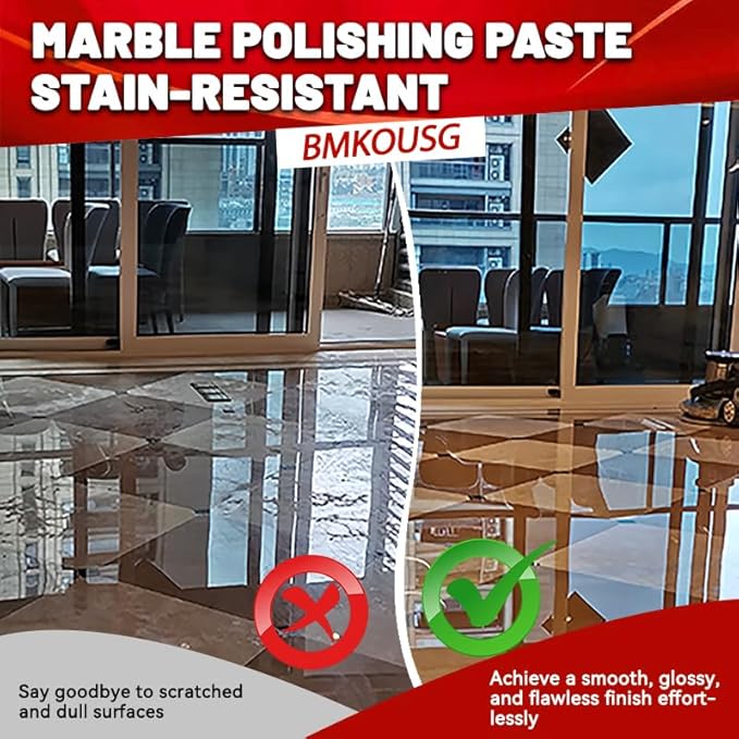 Granite Polishing Paste Marble Cleaner Countertop Quartz Polish Granite Polishing Kit | Marble Cleaner and Polish - Enhances Shine &amp Maintenance Safe for Stone Surfaces 5 Kg