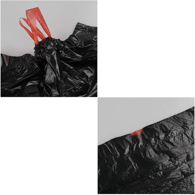 8 Gallon Drawstring Trash Bags Black Kitchen Garbage Bag with Drawstring 208 Counts