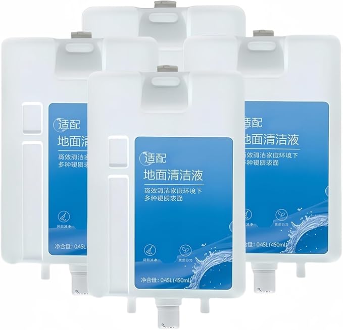 1-4 Bottles Of 450mL Floor Cleaning Solution. Compatible With Dreame. L20 Ultra/L30 Ultra Fast-Acting Dedicated Floor Scrubber Cleaner Solution(450ml 4PCS)