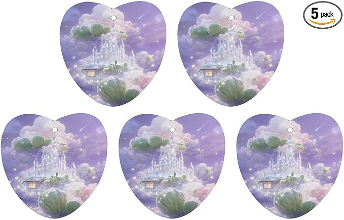 5PCS Car Air Freshener Hanging Personalized Double Sided Up Balloons Car Fresheners Long Lasting New Cars Scents Cute Automotive Freshies for Closets Drawers (tea)