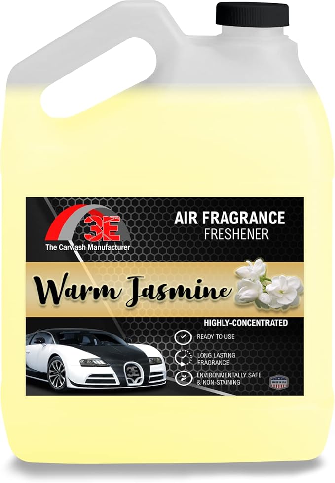 Car Air Freshener Concentrate 128 fl oz Professional Automotive Interior Fragrance Ready to Use Liquid Multiple Scents (Jasmine)