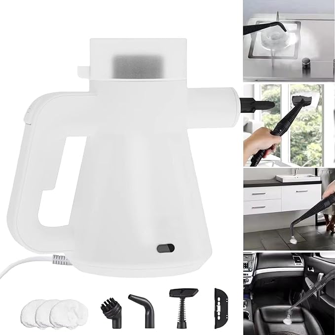 Handheld Steam Cleaner 1000w High Temperature And High Pressure Multi-function 5-accessory Set 450ml Large Capacity Water Tank Portable Household Cleaning