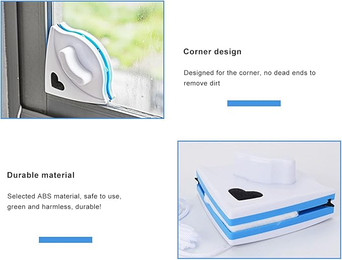 Magnetic Window Cleaner Double Sided Magnetic Window Cleaner Glass Wiper Wash Window Magnets Magnetic Brush for Washing Window Household Cleaning Tools