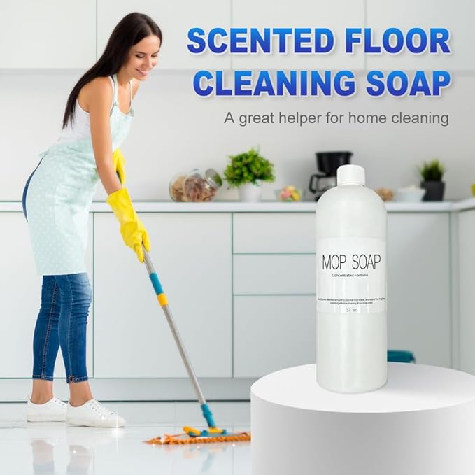 Brazilian Waves Mop Soap Concentrate Multi-Surface Floor Cleaner for Tile Laminate &amp Hardwood Formula for Kitchen Bathroom &amp Home | Crisp Clean Scent (120ML-1PCS)