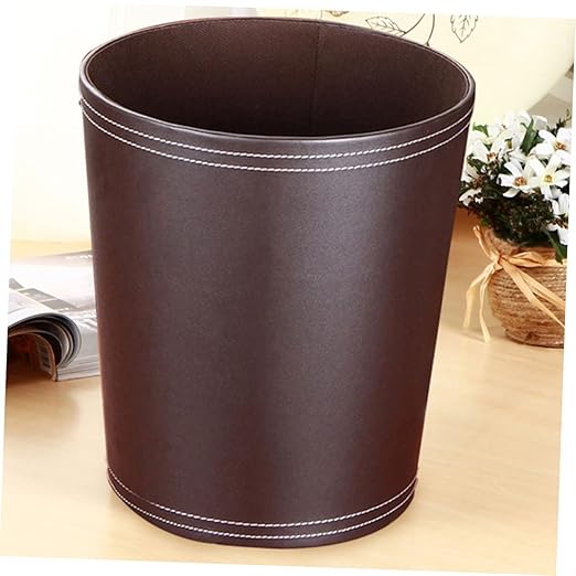 ABOOFAN 1Pc Round Waste Basket Trash Can for Office Living Room Stylish Garbage Recycling Container Practical Waste Storage