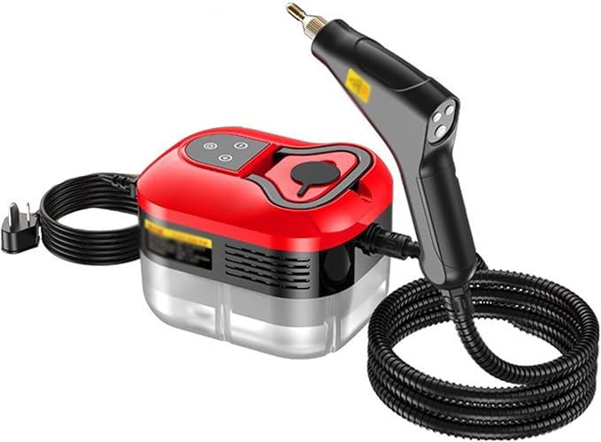 Handheld Steam Cleaner 1500W High Pressure Steamer With 3 Brush Heads 15s Heat-Up 6-Level Temp 1.2 L Water Tank Portable Steam Cleaning Machine for Car Kitchen Bathroom(Style3)