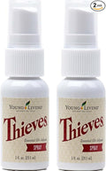 Young Living Thieves Spray | 1 oz | Portable Cleaner Spray Formulated with Water &amp Alcohol Ideal for Travel Essentials &amp Home Fits in Backpack Luggage or Purse | 2 Pack