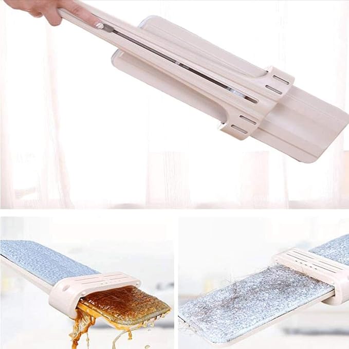 Self Wringing Mop Lazy Flip Flat Mop 360 Spin Wet and Dry Flip Mop with Stainless Steel Handle