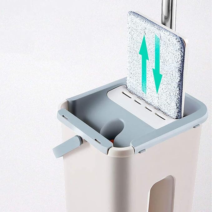 Floor Mop Set Automatic and Bucket Avoid Hand Washing Microfiber Cleaning Cloth Flat Squeeze Magic Wooden Lazy
