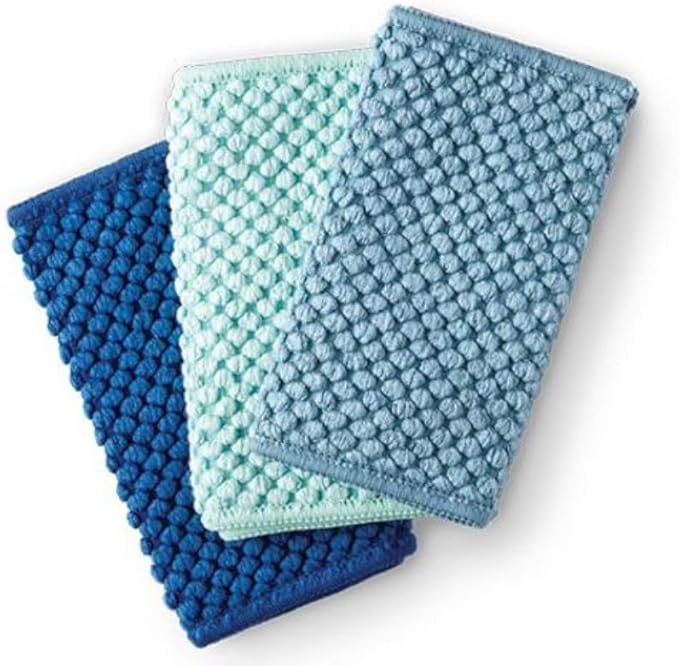 Norwex Counter Cloths (Set of 3) - Sea Mist Navy &amp Teal