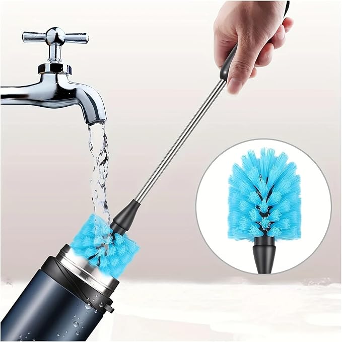 Compatible for 1PC Stainless Steel Long Handled Water Bottle Cleaning Brush