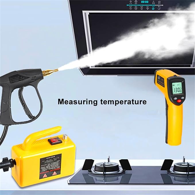 2600W High Pressure Handheld Steam Cleaner Cleaning Car Steamer for Auto Detailing Portable Electric Steam Machine Home Use Kitchen FloorsYellow