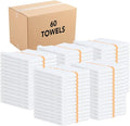 Arkwright Qwick Wick Bar Mop Towels Bulk - (Case of 60) 100% Cotton Quick Dry Dishcloths Super Absorbent Multipurpose Cleaning Rags for Restaurants Kitchen Bathroom Hotel 16 x 19 in Gold Stripe