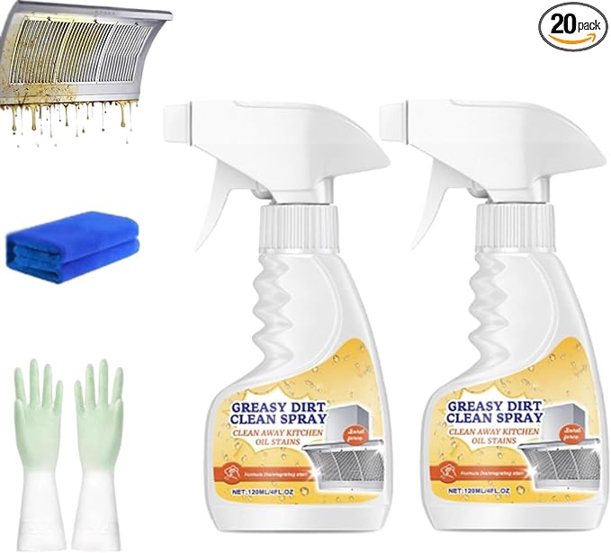 Multifunctional Powerful Kitchen Foam Cleaner 2025 New Greasy Dirt Clean Spray Heavy-Duty Kitchen Oil Stain Sprays for Oven Stove Range Hood (2PCS)