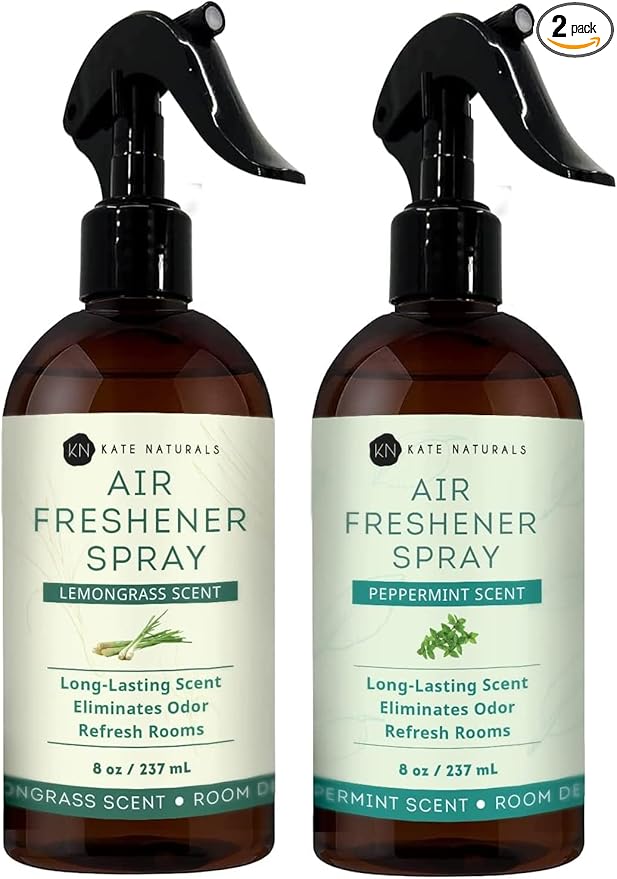 B0D8NCMG59 Peppermint Air Freshener (8oz) &amp Lemongrass Air Freshener (8oz) Bundle