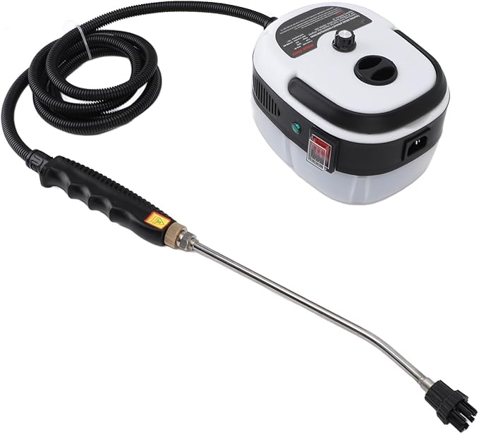 Sorandy 2500W Steam Cleaner Rapidly Heating Handheld Steam Machine for Portable with 4 Brush Heads and Extension Rod 3 Bar Pressure for Bathroom Kitchen Living Room (A)