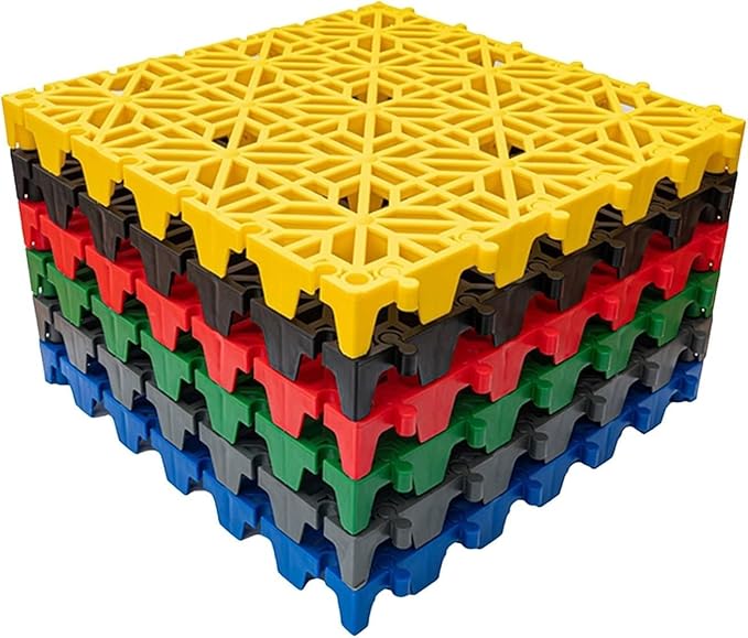 Trench Drainage GrateDrain Covers OutdoorInterlocking Floor TilesModular Multicolor 40x40x4cm Multiple Pack Sizes(Green20 pieces)