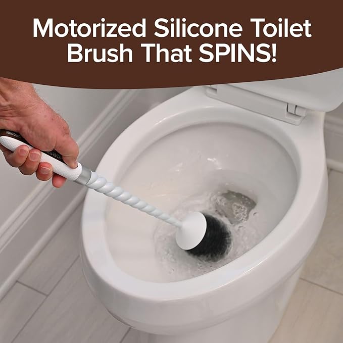 Horsepower Unicorn Electric Toilet Brush – Motorized 360° Silicone Bristles Rechargeable Cordless Power for Effortless Deep Cleaning – AS-SEEN-ON-TV