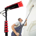 Cleaning Photovoltaic and Solar Panels Window Clean Glass Wall Cleaning 3.6-12m Washing Set Equipment Extension Rod Cleaning for Trucks Windows(35cm Brush Head)9M/29FT