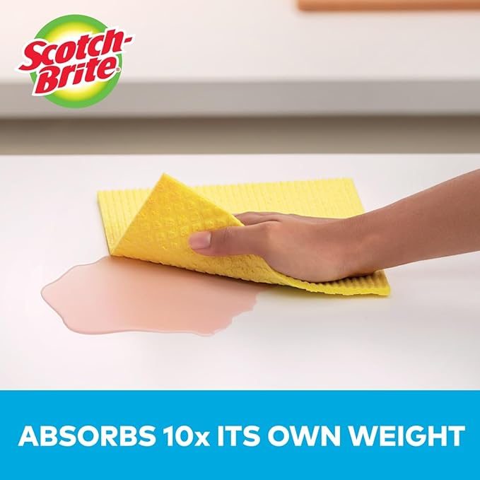 Scotch-Brite Sponge Cloth Swedish Dish Cloths Reusable Alternative to Paper Towels 24 Sponge Cloths