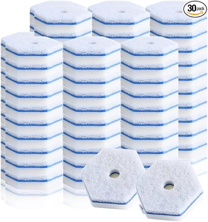 SEDLAV Disposable Toilet Bowl Cleaning Refills Wand Heads Cleaning Wand Refills (30)