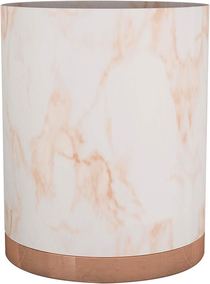 nu-steel MST8CH Misty Copper Collection Wastebasket or Dustbin Perfect for Home &amp Bathroom Accessories Resin and Metal