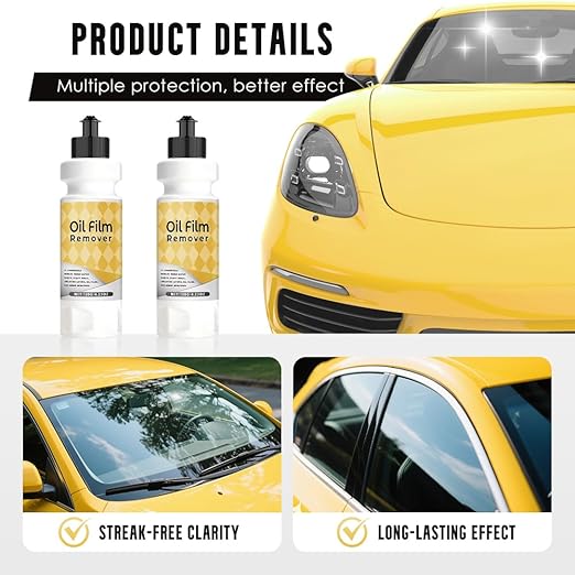 Car Glass Compound for Automotive Glass Cleaner 2025 New Durable Water Stain Remover Efficient Oil Film Cleaner Versatile Glass Cleaning Kit for Automotive Use (2)