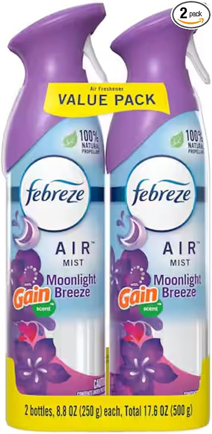 2 Pack Febreeze Moonlight Breeze Air Mist 8.8oz Each