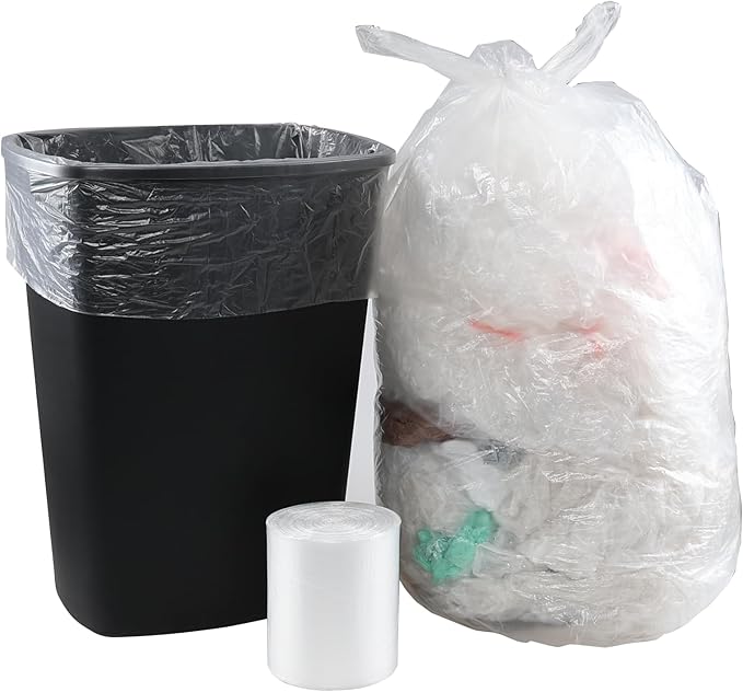 18 Gallon Tall Garbage Bags Clear Large Trash Bag 95 Counts