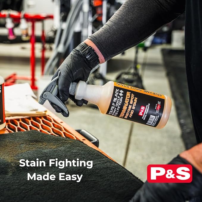 P &amp S Professional Detail Products Terminator Enzyme Spot &amp Stain Remover – Professional Upholstery &amp Carpet Cleaner Eliminates Grease Dirt Protein-Based Stains Fresh Scent - 1 Gallon