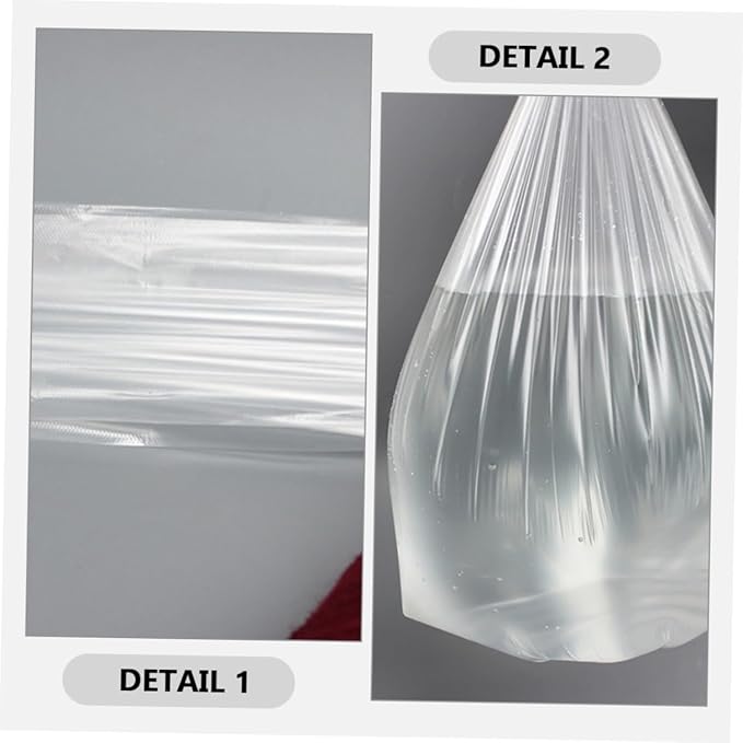 Thickened Small Trash Bags for Bathroom and Kitchen 6 Rolls 45x50cm Flat-top Disposable Garbage Can Liners Multipurpose Household Waste Bags