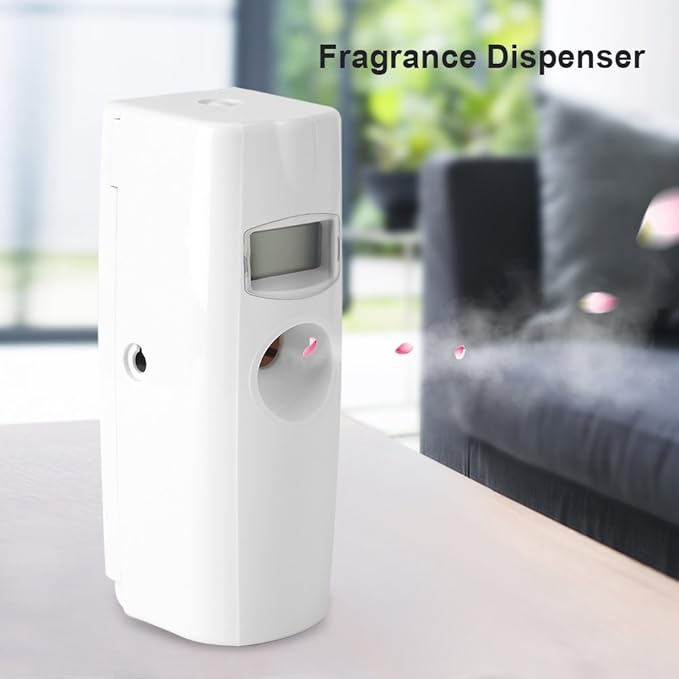 Air Freshener LCD Display Automatic Timer Scent Fragrance Dispenser Aroma Spray Essential Oil Aerosol Dispenser Room Office (Battery not Included)