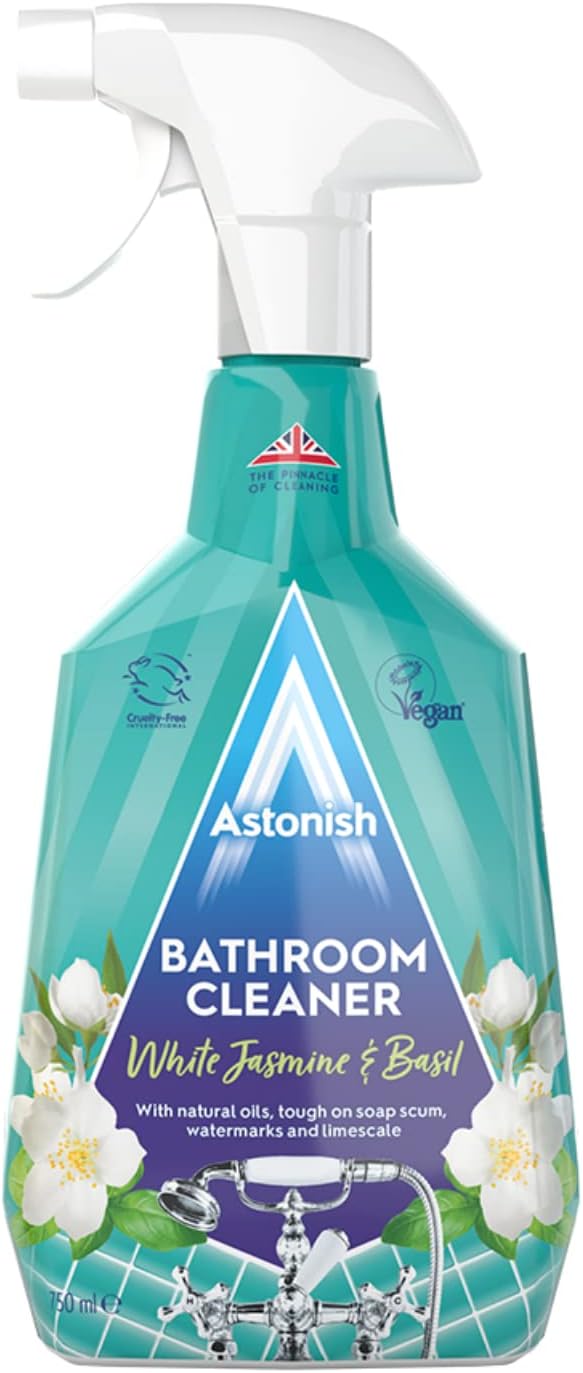 Astonish Spring Clean Bundle - Includes Multi Purpose Cleaning Spray With The Added Power Of Bleach Zesty Lemon Scented Kitchen Cleaner &amp Streak Free Foaming Bathroom Cleaner Spray Bottle (750ml