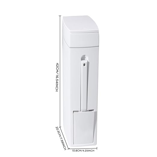 Bathroom Trash Can Narrow Wastebasket With Toilet Brush 4.5L Garbage Bin Garbage Bag Press Locking Lid For Kitchen Kitchen Bucket