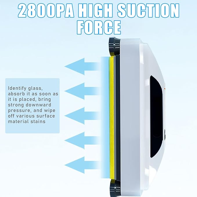 Automatic Water Spray Window Cleaning Robot with Remote Control Smart Glass Cleaner with Strong Suction &amp Anti-Fall for Indoor Outdoor Windows Tile Ceiling