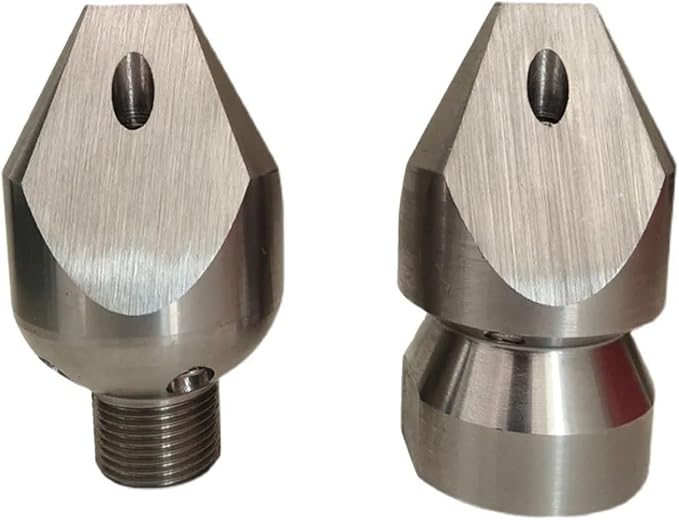 High-pressure Nozzle Small Puncture Stainless Steel Dredging Washing Machine Accessories Mine Dredging Sewer Water Mouse Nozzle (Color : 3 of 8 inch male) WANGZC001