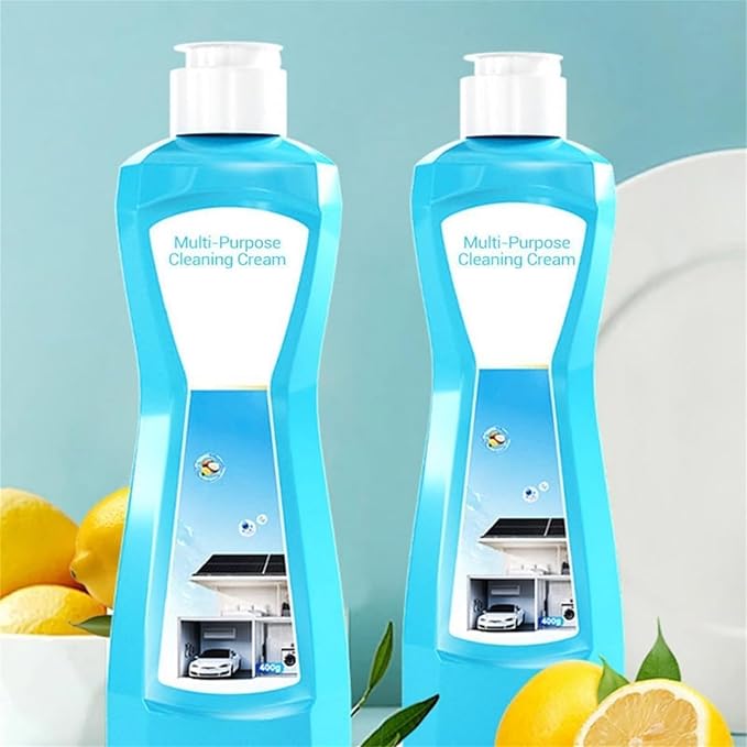 Multi-purpose Rinse-Free Cleaning Cream Heavy-Duty Kitchen Degreaser Foam Cleaner All-Purpose Household Cleaners for Kitchen Bathroom Furniture Stainless Steel (Green)